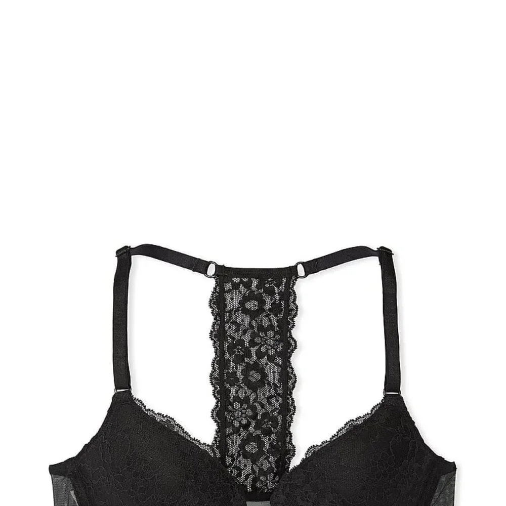 Victoria Secret Sexy Tee Lace Push-Up Front-Close Bra padded Lace Purple 34D NWT